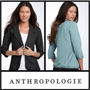 Anthropologie Nick & Mo 3/4 Sleeve Blazer Black Size Small